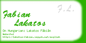 fabian lakatos business card